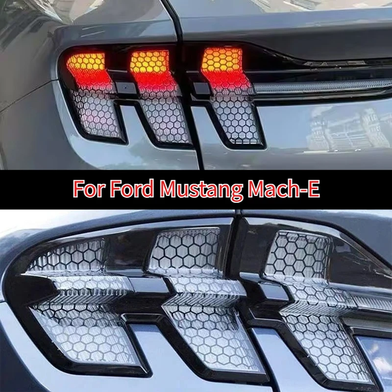 Adesivo fanale posteriore per Ford Mustang Mach-E Adesivi per lampade decorative cellulari a nido d'ape Accessori per la modifica esterna dell'auto