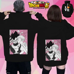 Kawaii S-6XL Man Couples Hoodie Women's Autumn Streetwear Dragon Ball Z 3D Print Vegeta Bulma Fashion 2024 Anime Sweatshirt New