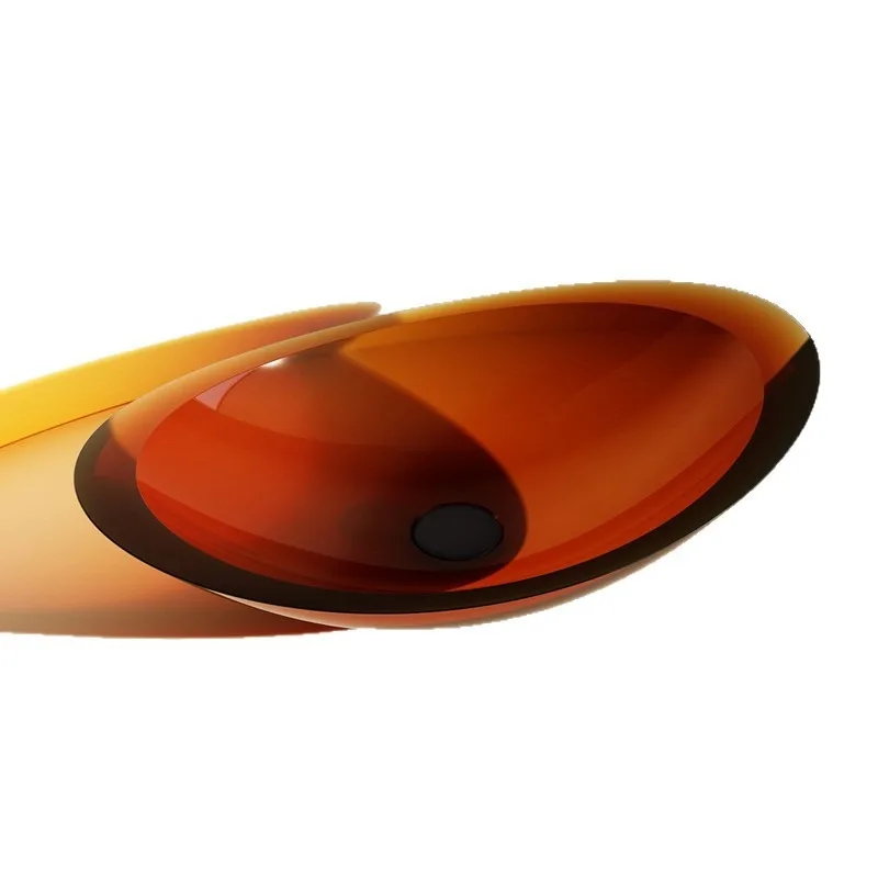 

Прозрачная раковина-умывальник из смолы, цветная, для дома, малого размера, для ванной комнаты, художественная раковина-умывальник