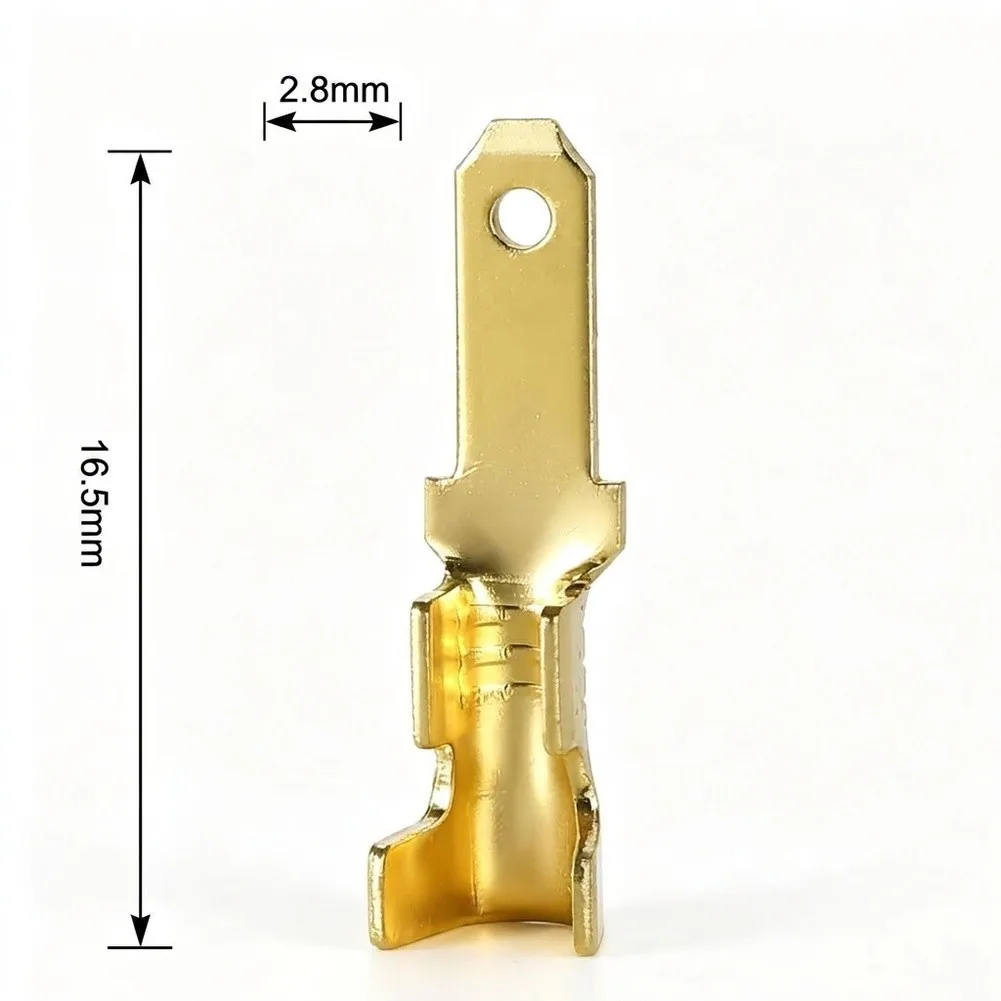 Insulated Terminal Kit for 2.8mm 4.8mm 6.3mm Sizes Cold Press Brass Connectors Electrical Wiring Automotive Maintenance