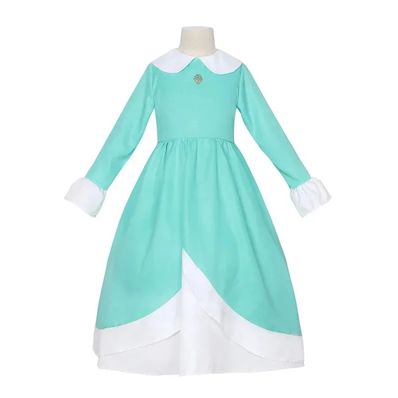 qq28LQGirls vestido de princesa Peach disfraz para niños traje de Carnaval de cumpleaños fiesta de Halloween costo de Cosplay