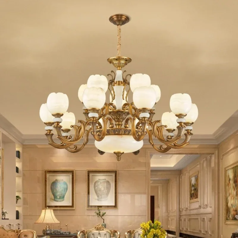 

1Chandelier European Style Living Room Dining Room Villa Duplex Floor Hall Bedroom 2023 New.