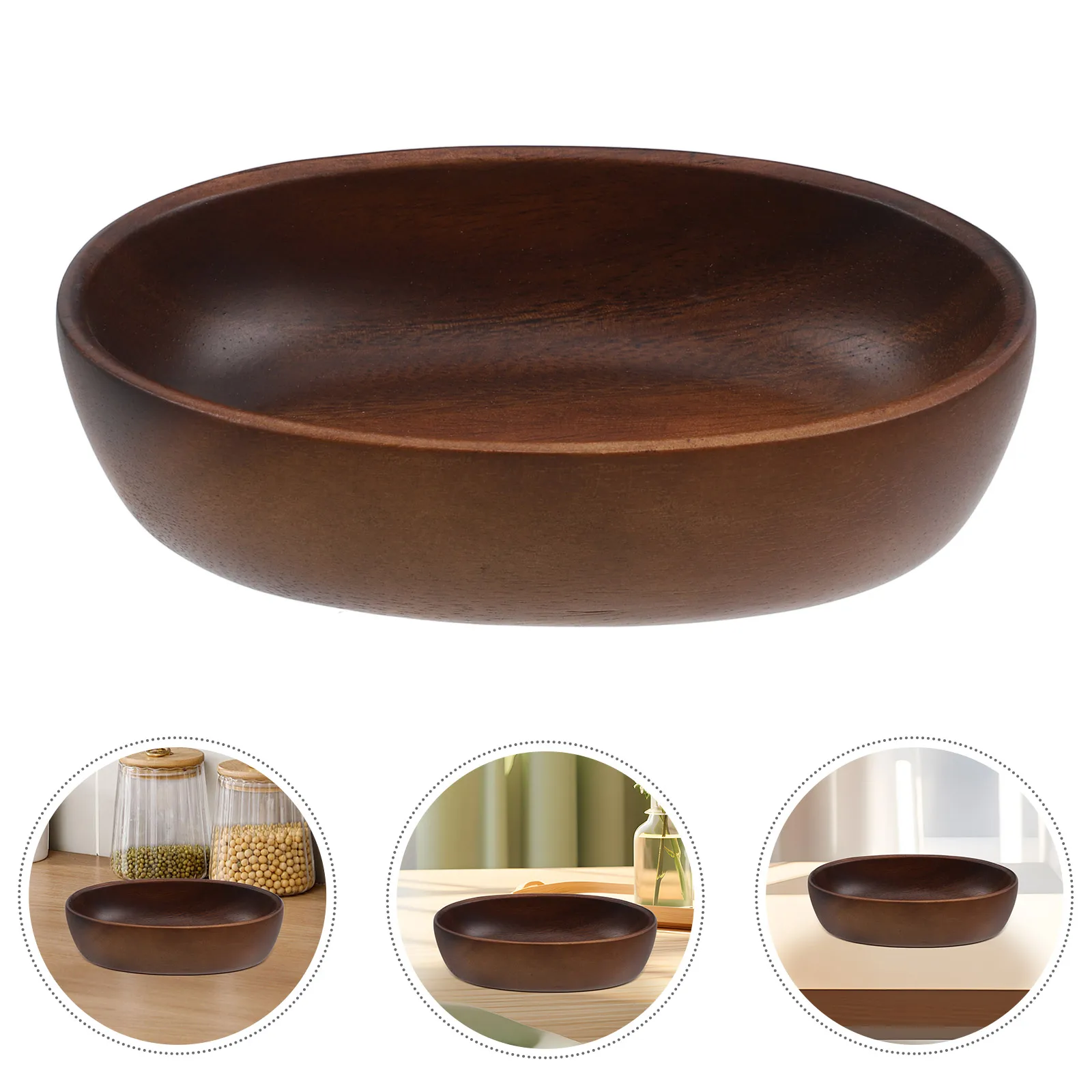 

Wooden Salad Bowl Fruit Bowl Tableware Kitchen Bowls Snacks Dessert Fruit Salad Mixing Rice Dining Bowl Home Kitchen Utensils