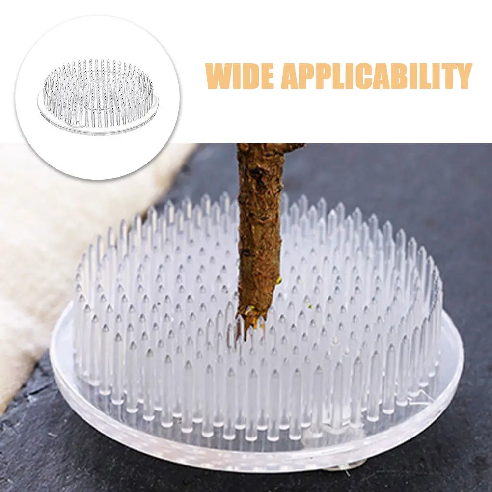 8Pcs Round Plastic Flower Frog Holder Suction Base Precision Pins for Floral Arrangement Tool Flower Bouquet Holder - view 6
