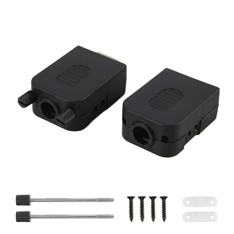 AED7-DB9 Solderless Connector RS232 D-SUB Serial To 9-Pin Port Terminal Male Female Adapter With Case (1Pcs-Male+1Pcs-Female)