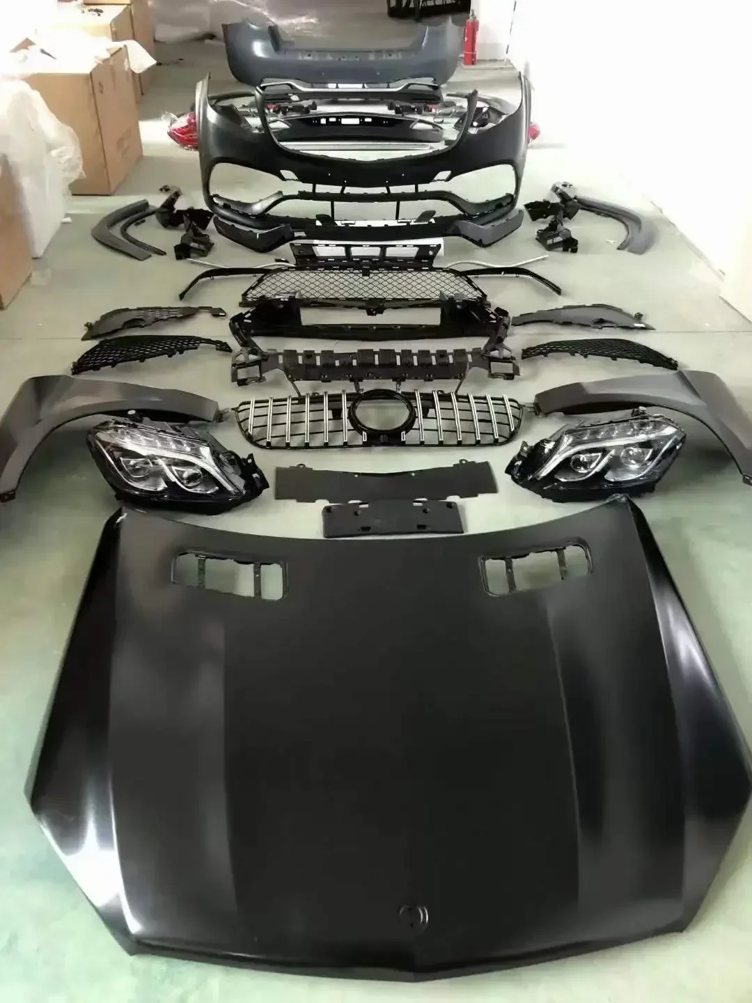 Обвесы для Mercedes-Benz GL-класса X164 смен на X166 GLS 63amg Передние автомобильные бамперы Задние автомобильные бамперы