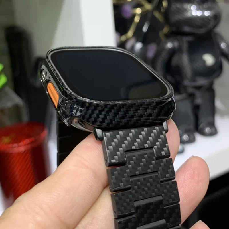 Genuine Carbon Fiber ShockProof Slim Case Bumper For Apple Watch Ultra 2 49mm 45MM 41mm 42MM 40mm Cover iwatch series 8 7 6 SE 5