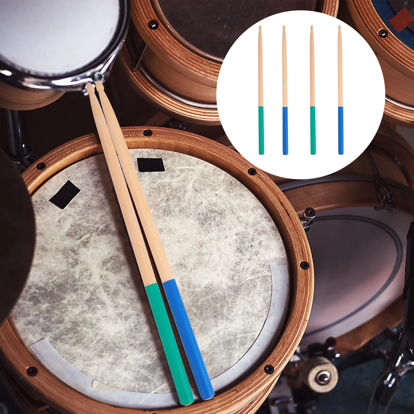 

2 Pairs Anti-slip Drum Stick Drumstick 5a for Drumsticks Junior Accessories Musical Hand Adults Bulk Aerobic