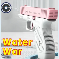 Pistola de agua sin energía para niños, juguete de pulverización de agua automática, ráfagas de alta presión, carga fuerte, novedad de verano