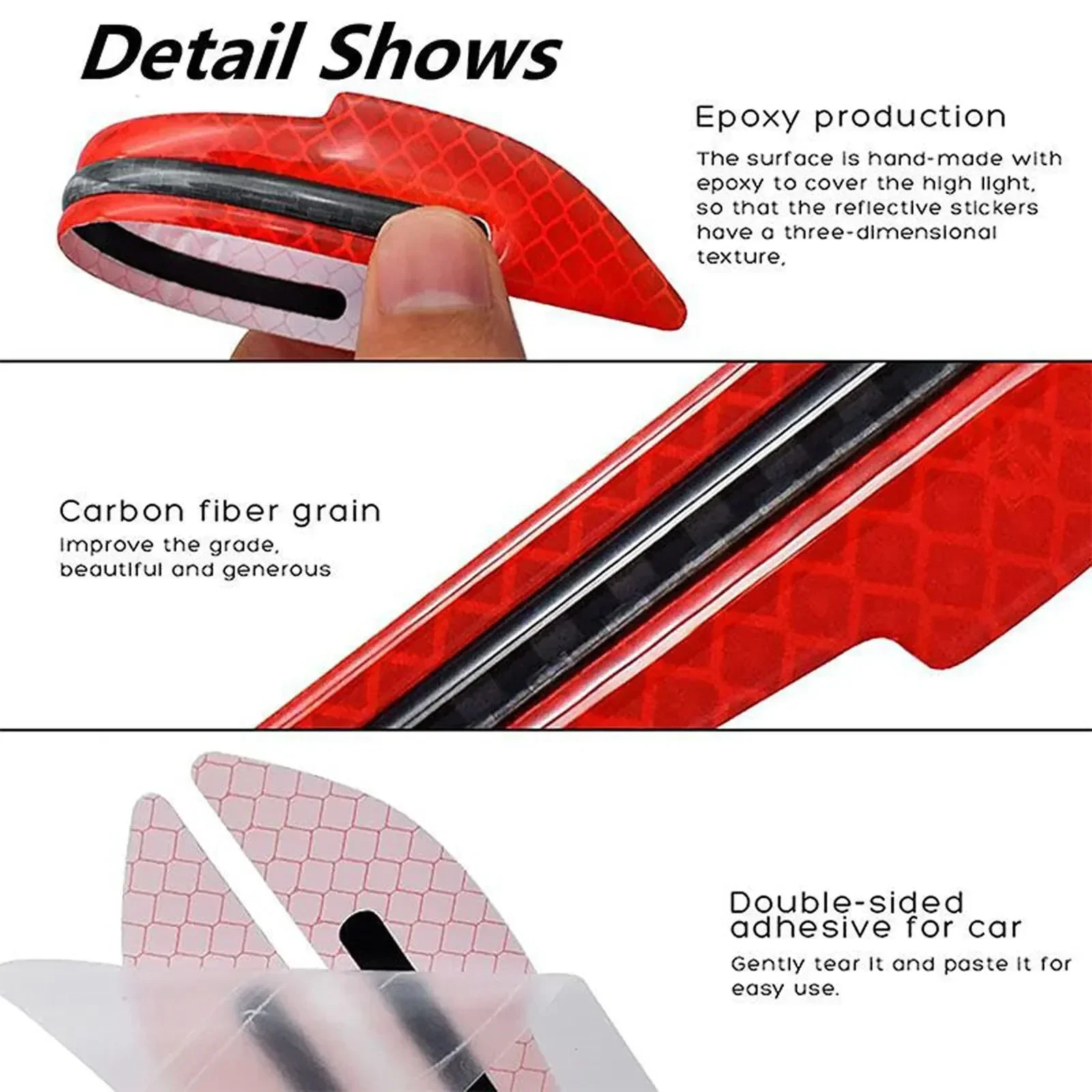 2pcs/set Car Mirrors Anti scratch Reflective Protection Stripes Stickers Automobile Sticker Glow in the dark Exterior Accessorie