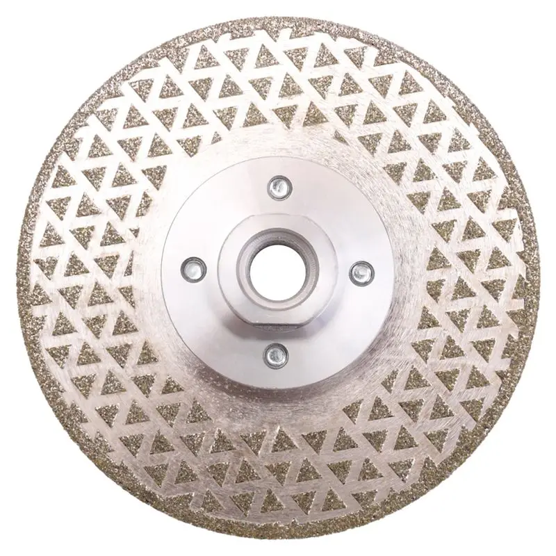 簡単使用-m14-真空ろう付けダイヤモンドカッティングホイールソーブレード、両面ディスク、大理石、コンクリート、タイル切断用