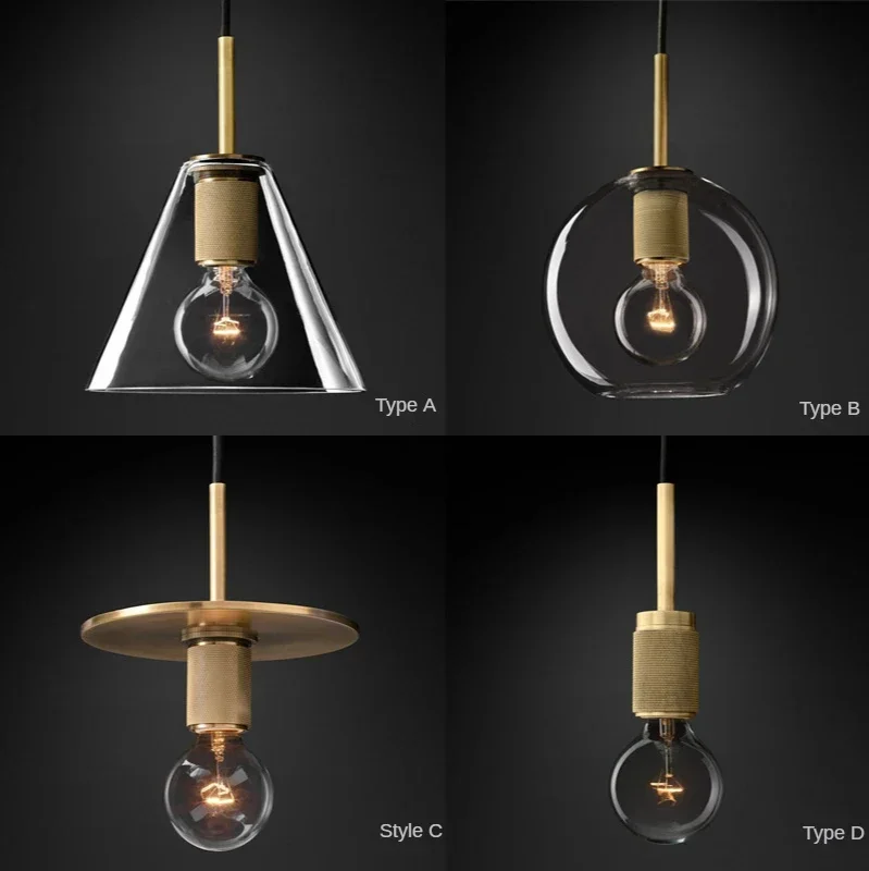 

Vintage Modern LED Pendant Light Restaurant Bar Hanging Lighting Luxury Nordic Retro Creative Bedroom Bedside Gold Decor Lamp