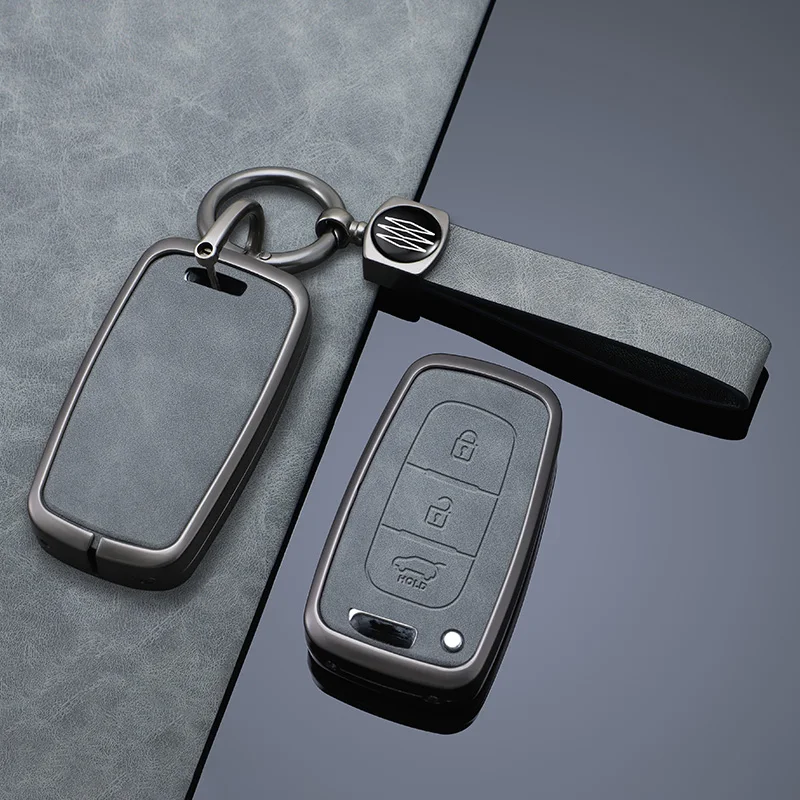 

leather Metal Car Key Case For Kia EQUUS 2012 Optima K5 2011 Forte Opirus Rohens Ix 35 2012 SOUL SORENTO Borrego Mohave Shuma