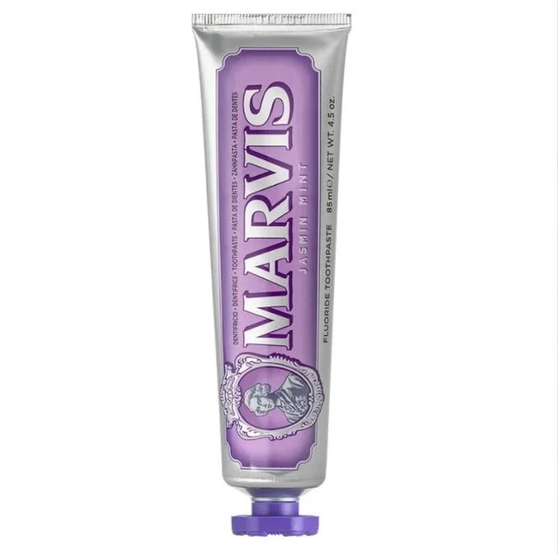 Marvis creme dental 85ml itália original marvis clareamento hortelã refrescar a respiração e remover manchas de fumaça dentífrico dentes branqueamento