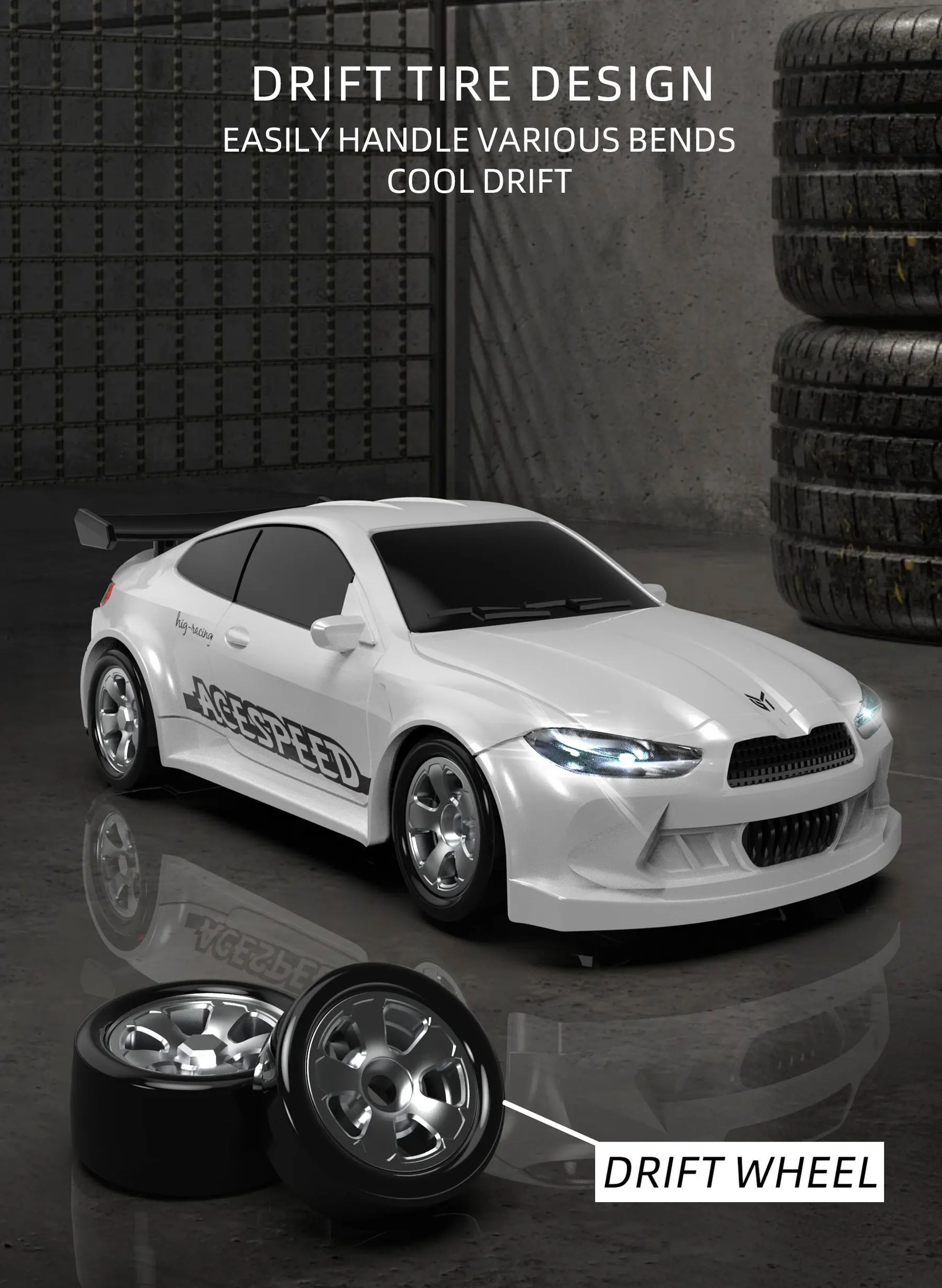 New 4WD 2.4GHZ RC Simulation Mini Drift Car Palm Racing Model Desk Toys 1/64 Scale Remote Control Car Gift for Children Boys.