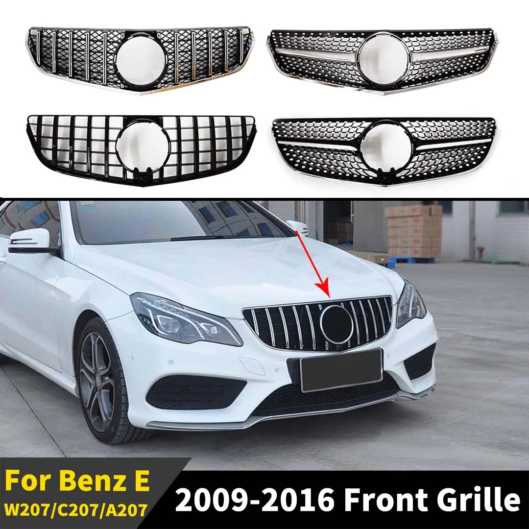 

Front Radiator Grid Bumper Grille Inlet Grill Hood Mesh For Mercedes Benz E Coupe W207 C207 A207 2009-2016 Tuning Accessories