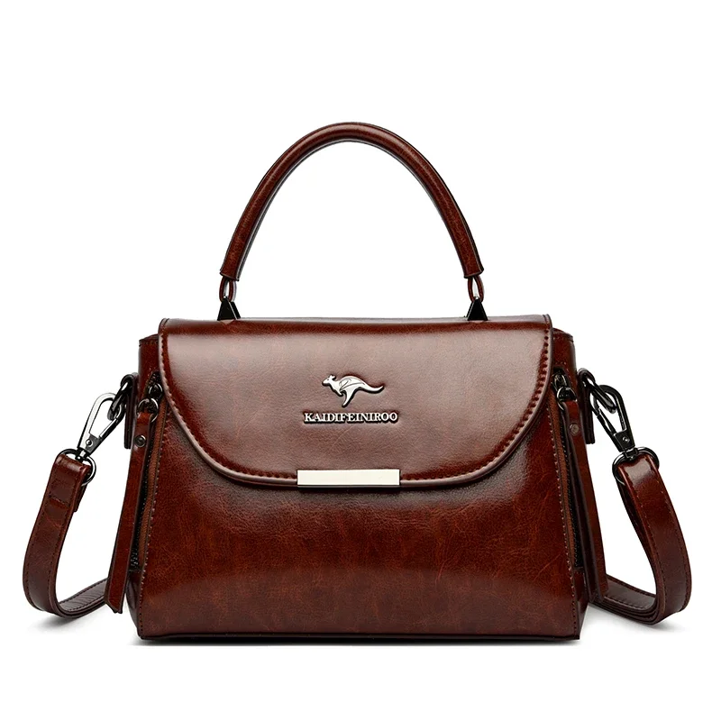 Luksusowe torebki damskie moda damska torba na ramię Crossbody wysokiej jakości skórzane torby dojazdowe z górnym uchwytem Casual Messenger Sac — zdjęcie 2