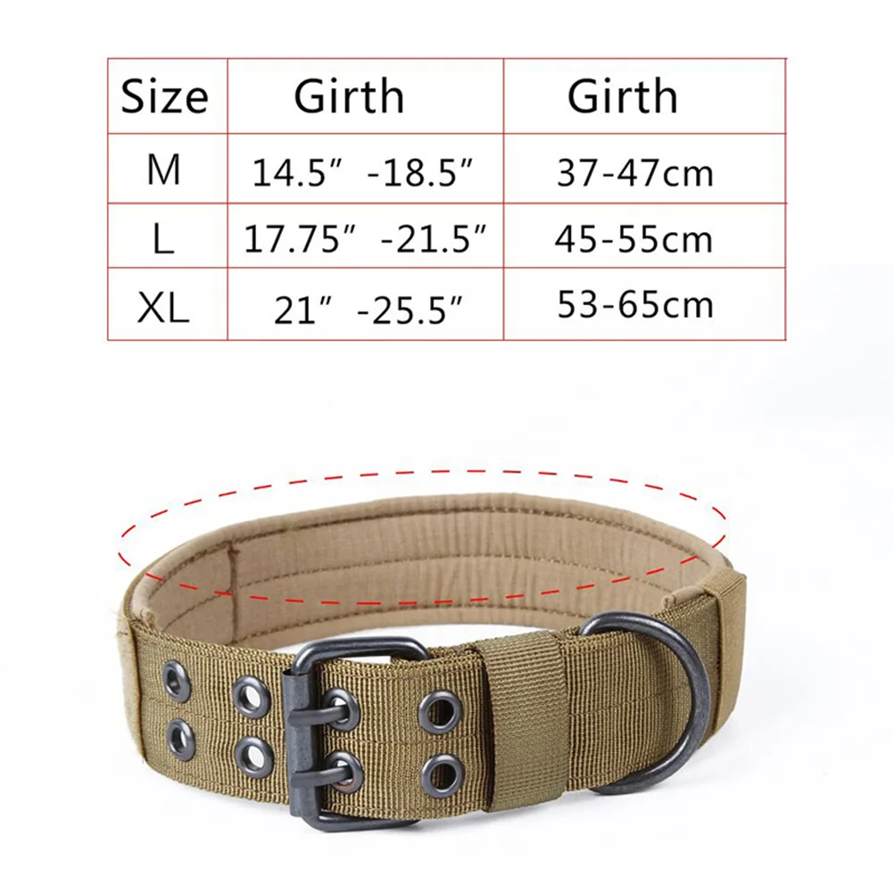 Dog Collar Nylon Dog Collar Adjustable Collar for Small Medium Large Dogs with Metal Buckle Size M (Brown)