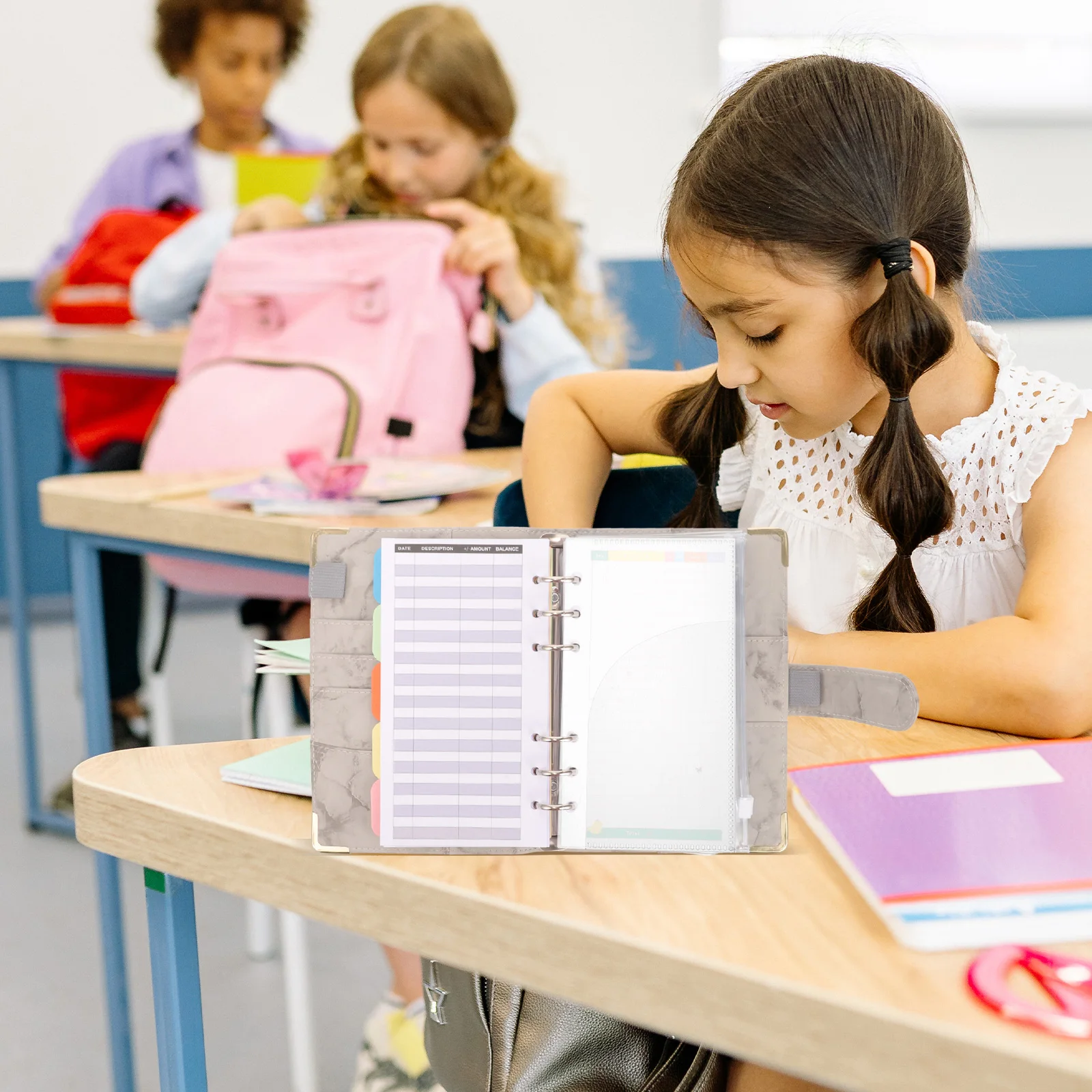 

5Pcs A6 Binder Inserts Portable Budget Pockets PP Anti-Wear Replaceable for Daily Use Binder Pocket Cash Envelopes