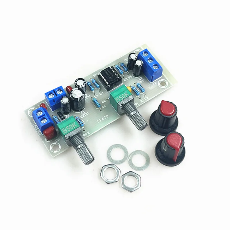 1pcs DC 12V 24V Low-pass Filter NE5532 Bass Tone Subwoofer Pre-Amplifier Preamp Board Low Pass Filter LPF