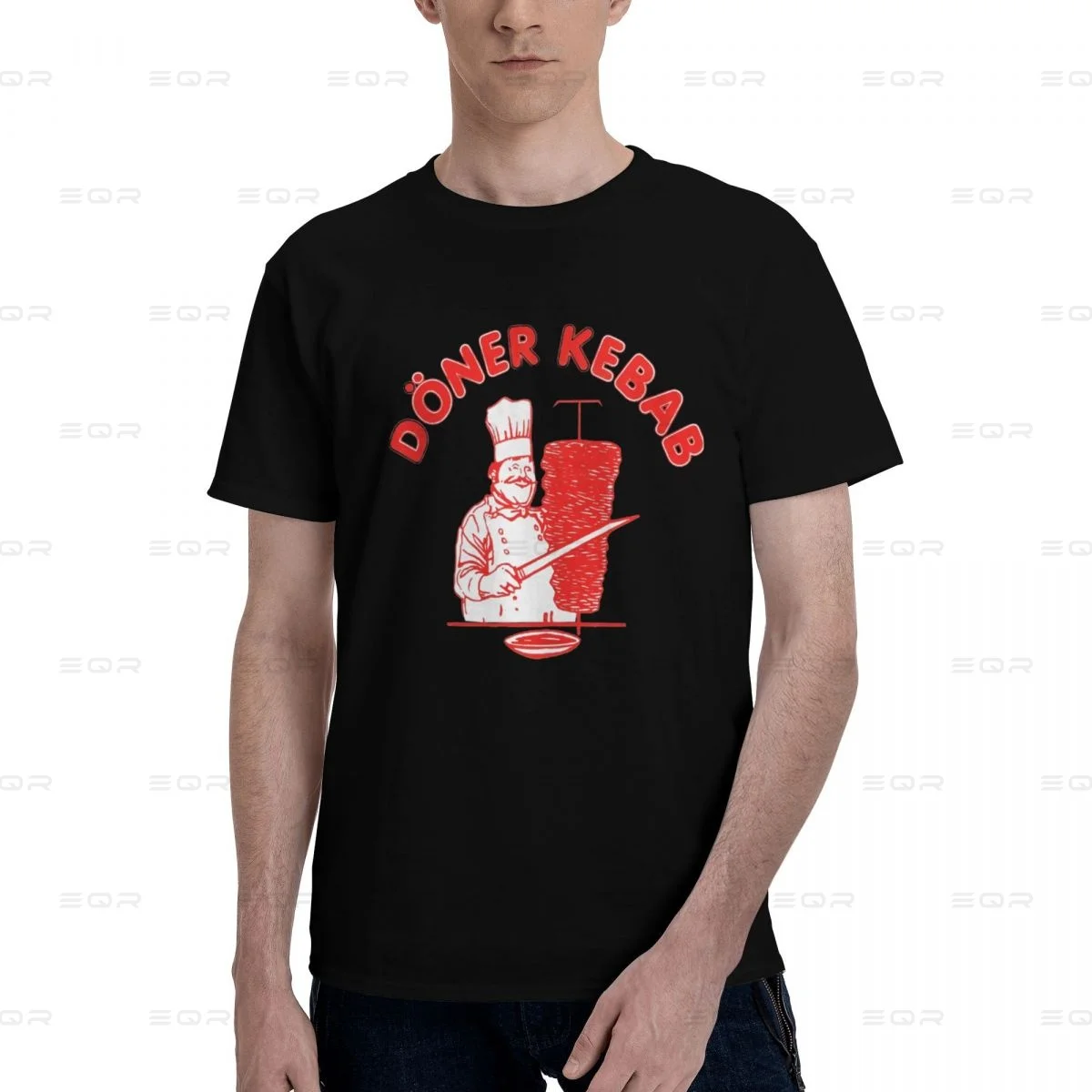 I Love Doner Kebab 4 Men's round neck T-shirt,Modern,Novelty all the year round Gift