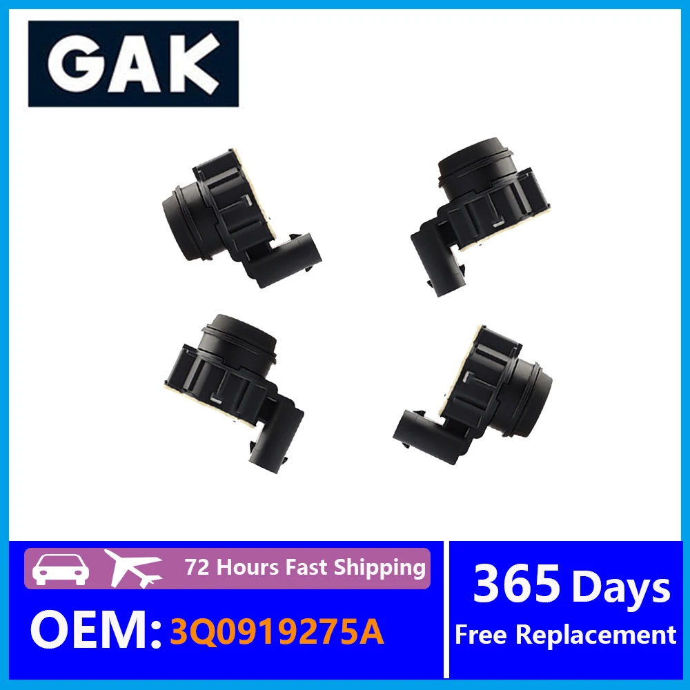 4PCS 3Q0919275A GAK Front Rear PDC Parking Reverse Sensor Accessories For VW TIGUAN 2016- 3Q0919275A989 3Q0919275AGRU