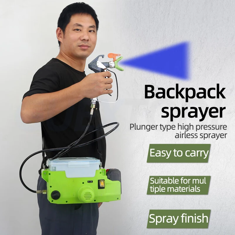 Imagem -03 - Handheld Máquina de Pulverização de Pintura de Látex Alta Pressão Bateria de Lítio Mochila de Pulverização Reparação de Parede 1.5 l 3.5kg