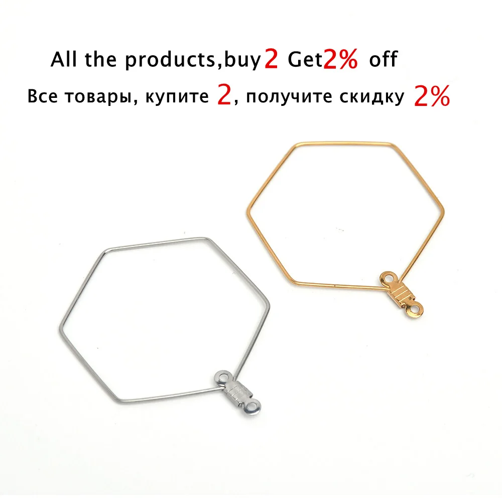 4-10pcs Stainless Steel Ear Wire Earring Hooks Hoop Connector Diy Earrings Accessories Dangle Charms Jewelry Making