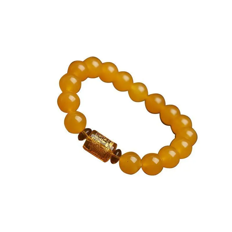 2025 New Three-sided God of Wealth Buddha Beads Bracelet for Men and Women Yunnan Transporter Lucky Mascot Jewelry