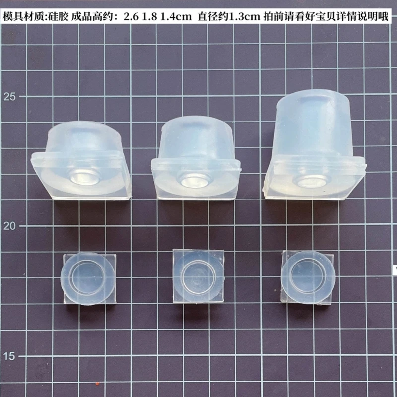 652F Jarra 3D Moldes resina 3pcs Molde silicone Recipiente armazenamento resina Caixa Ferramenta fundição