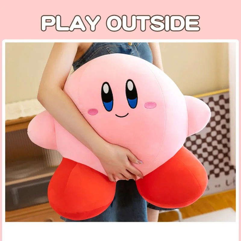 Anime Star Kirby Plush Toys Soft Stuffed Animal Doll Fluffy Pink Plush Doll Pillow Room Decoration Toys For Children\'s Gift