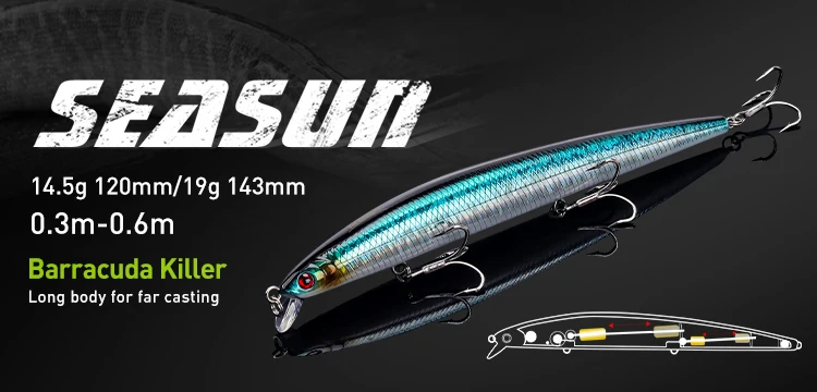 Kingdom Sinking Minnow Angelköder 70 mm 90 mm 110 mm Long Casting Jerkbaits Wobbler Künstlicher harter Köder Angelgerät-Köder – Detail 1