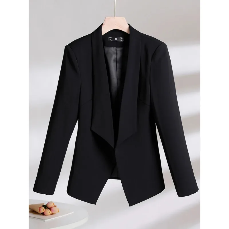 Elegant White Ladies Blazer Women Suit Female Business Work Wear Long Sleeve Formal Jacket Coat Spring Autumn One Button Outfit