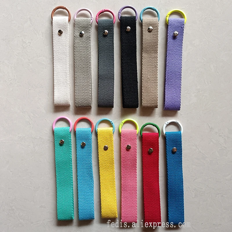 25mm Name Tag Plain Keychain Keyring Webbing Strap Cotton Ribbon for Embroidery Patch Sewing Iron On Backpack