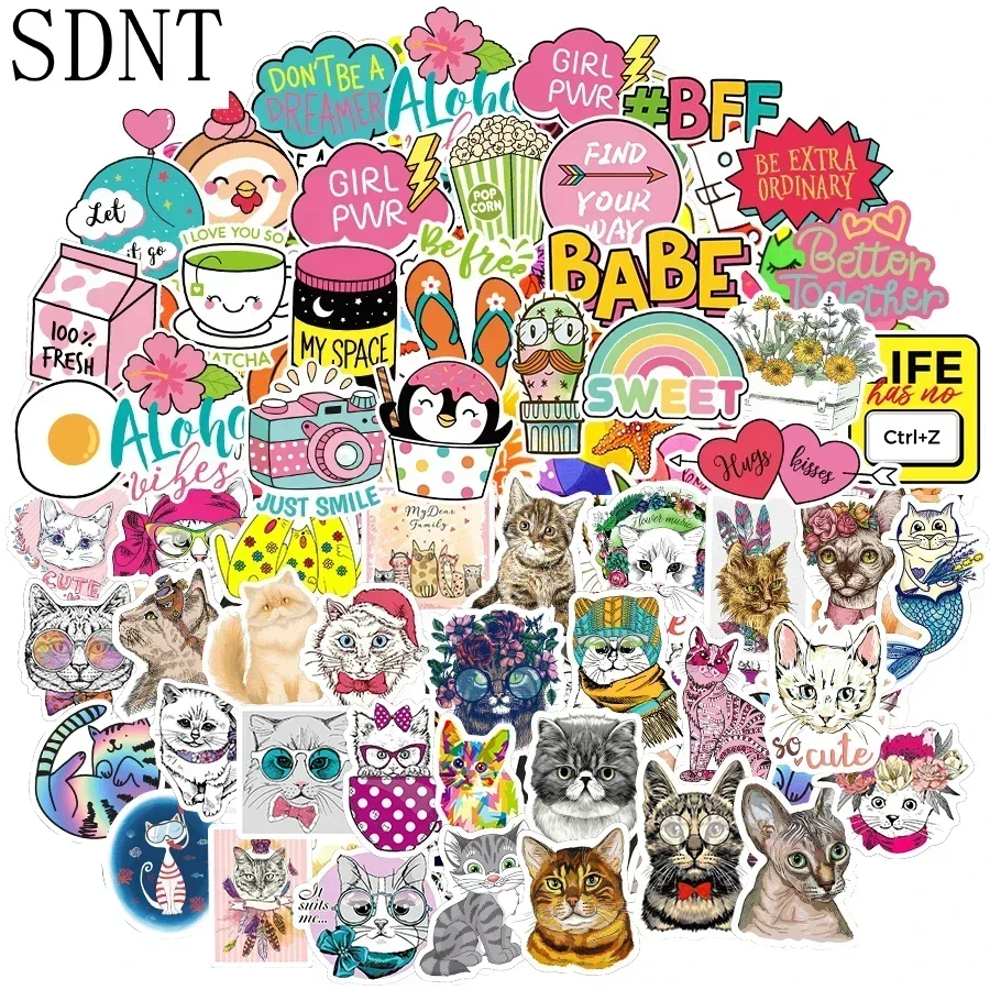 100PCS Cartoon Cat …