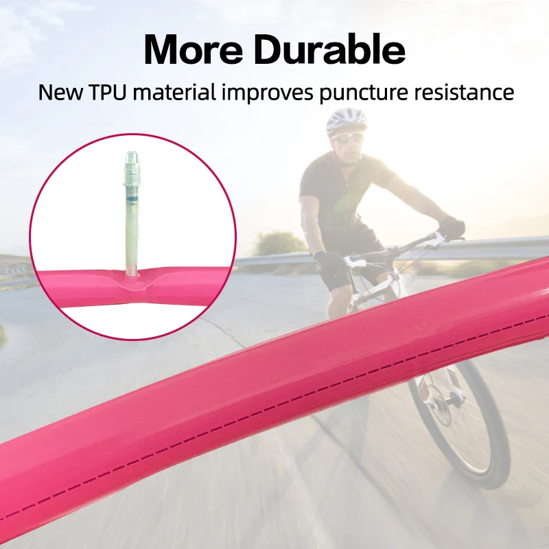 Ridenow-Tubo de TPU ultraligero para bicicleta de carretera, neumático interior superligero de 700X 18-28c, 45mm, 65mm, 85mm, 700c, 19g