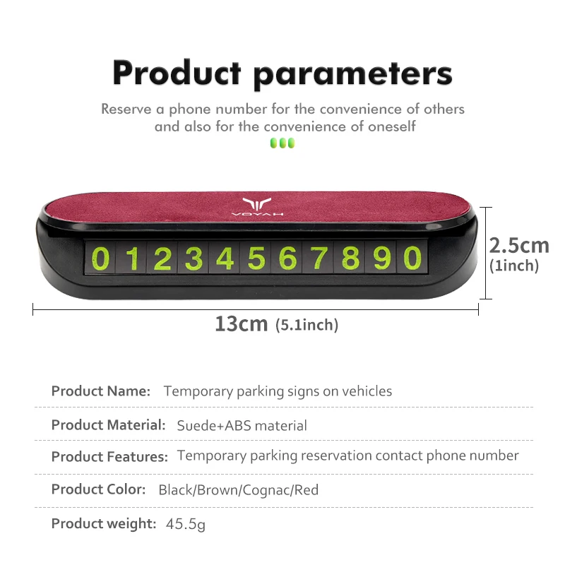 Car Temporary Parking Card Auto Parking Stickers Universal For Voyah Free Dreamer Zhuiguang H53 2021 2022 2023