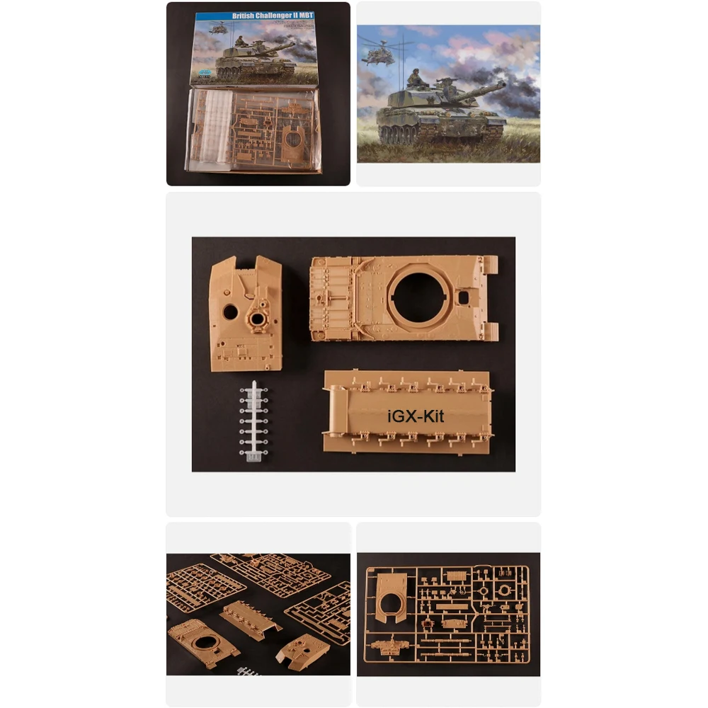 Hobbyboss 84852 1/48 Ölçekli İngiliz Challenger II MBT Ana Muharebe Tankı Araç Hobi Zanaat Plastik Montaj Yapı model seti