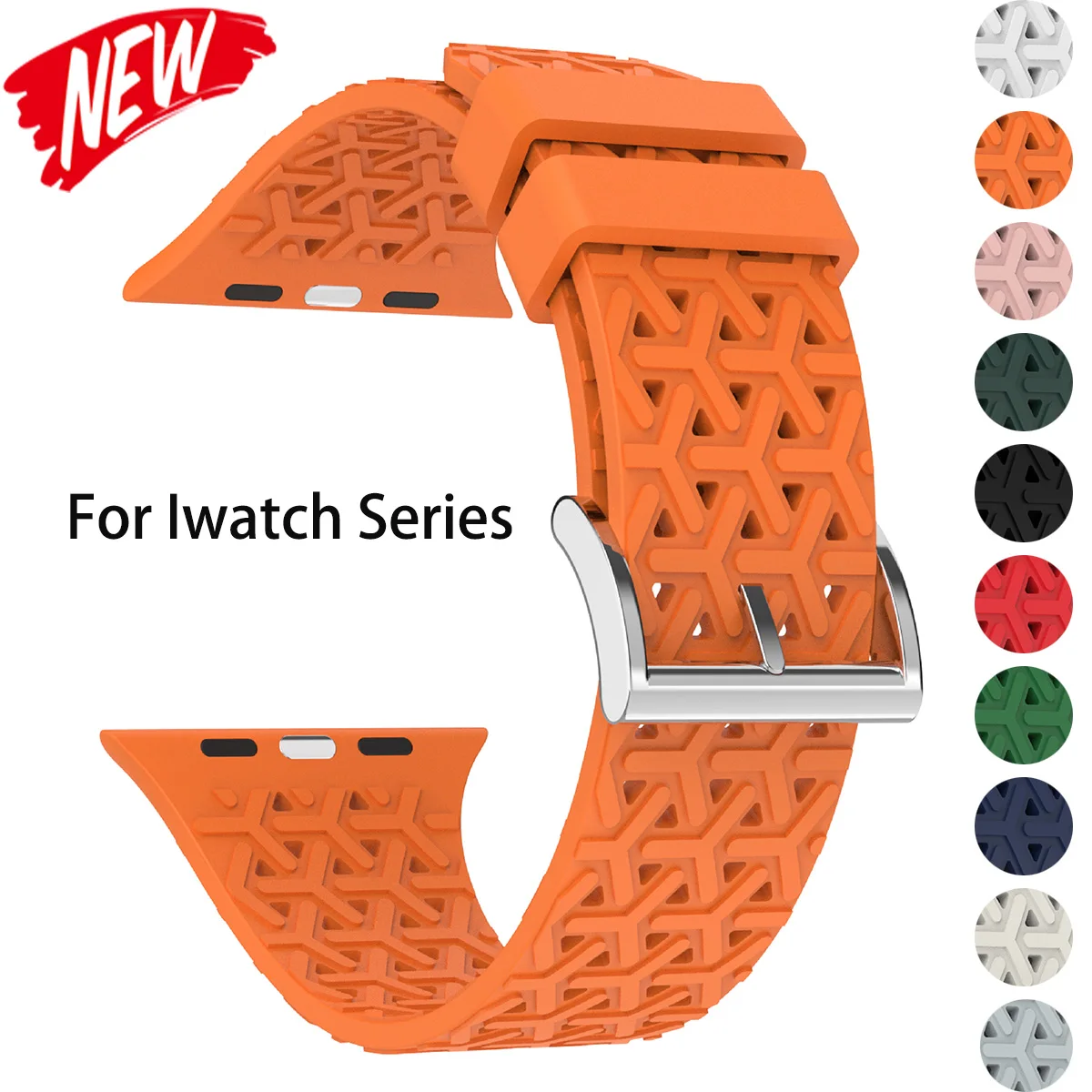 Ausgehöhltes Armband für Apple Watch Ultra 3/2 49mm 42 44 45 46mm Atmungsaktives Sportband für iWatch Series 11 10 9 8 7 SE3 Armband