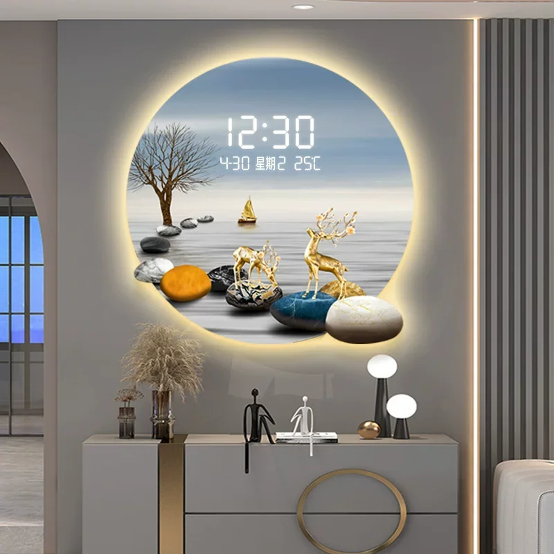 Modern Smart Wall Watch Clock Design Display Classic Bedroom Wall Clock Digital Luxury Modern Horloge Murale Living Room Decor