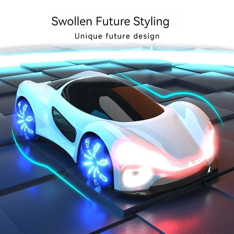 Remote Control Car Gesture Sensing Spray Fog New Energy Concept Rc Car Drift With Music Charging Station LED Light Kids Toy