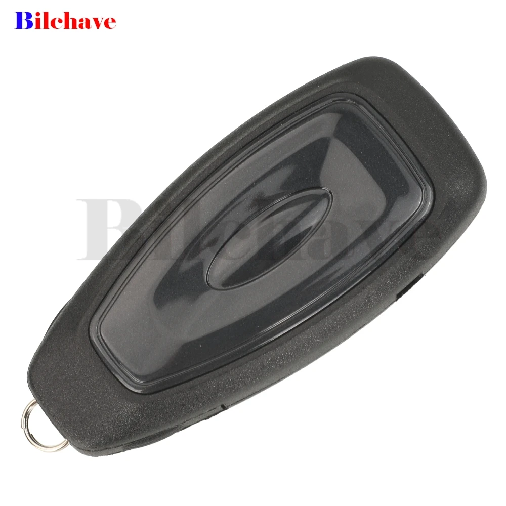 Jingyuqin carcasa de llave de coche con hoja sin cortar 2 botones para Ford Focus c-max Mondeo Kuga Fiesta funda de control remoto de titanio