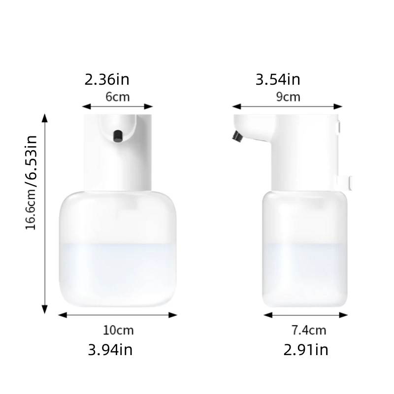 Human Body Induction Hand Wash Dispenser 500ml Visual Capacity Soap Automatic Dispens Suitable For Foam Type Hand Sanitizer