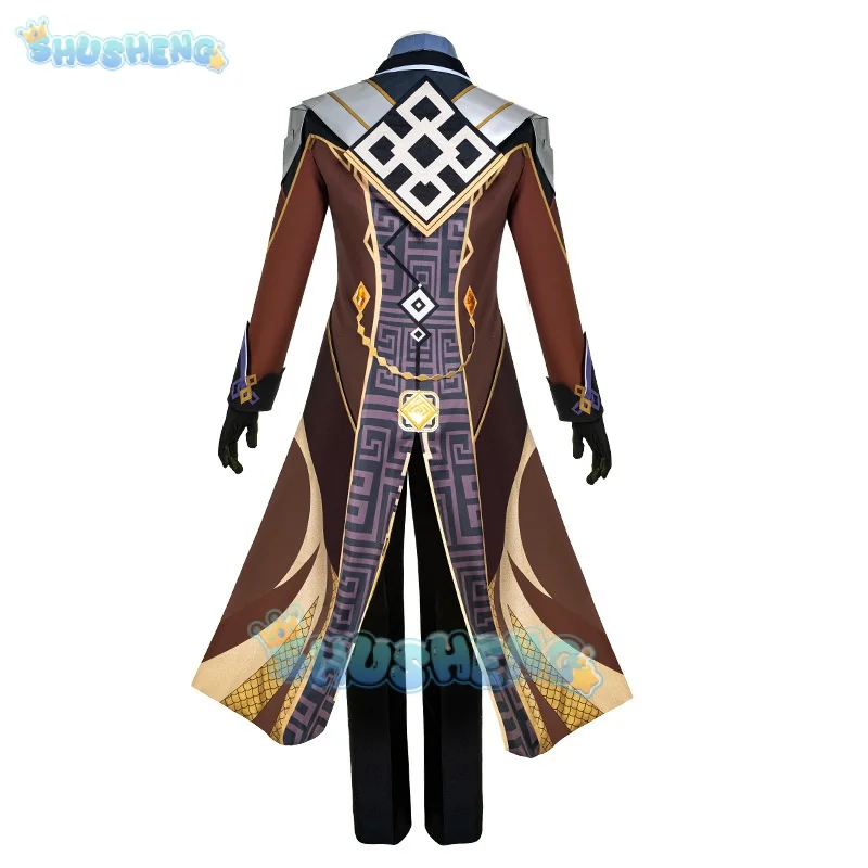 Genshin Impact Cosplay Zhongli Costume Zhong Li cos for Men Christmas Halloween