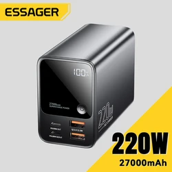 Essager 27000mAh 220W PD QC3.0 Fast charging Large battery capacity Power Bank For iPhone16 15 14 pro Xiaomi Laptop Macbook