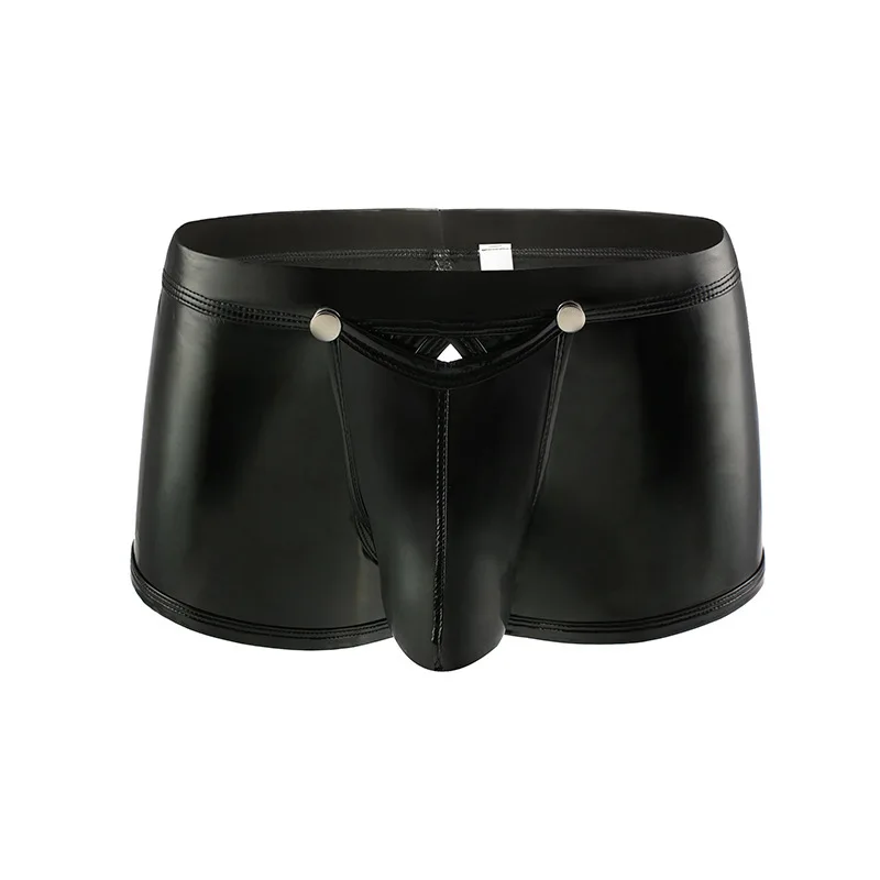 Men's boxer underwear, front and rear opening, low waist hollow one piece, hair A5-04