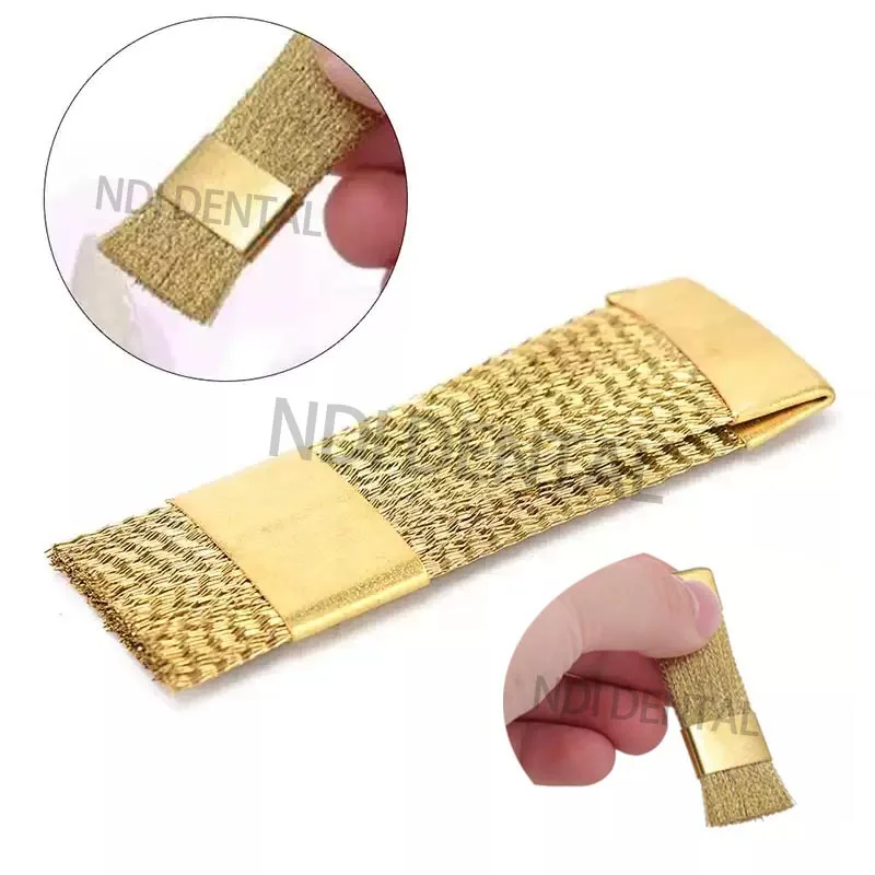 20PCS Dental Drill Bit Cleaning Brush Nail Copper Nylon Portable Wire Brushes Dental Burs Files Stand Cleaning Tool