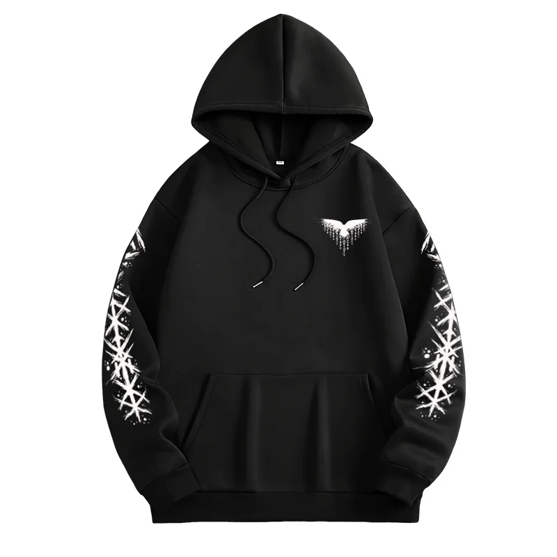 Winter- und Herbst-Edition Wikinger Nordische Runen Bedruckter Herren-Kapuzenpullover in Übergröße für Streetwear und Freizeitkleidung – Detail 3