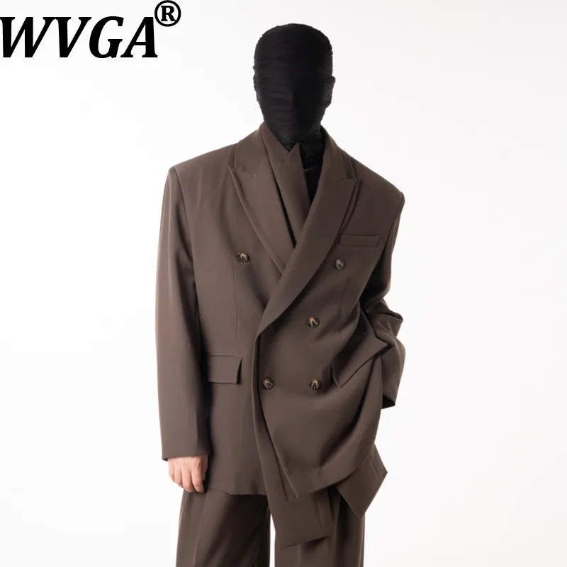 

WVGA весна осень новые мужские высококачественные искусственные двухсекционные стильные пиджаки с отложным воротником нишевые шикарные повседневные прямые костюмные брюки W18318