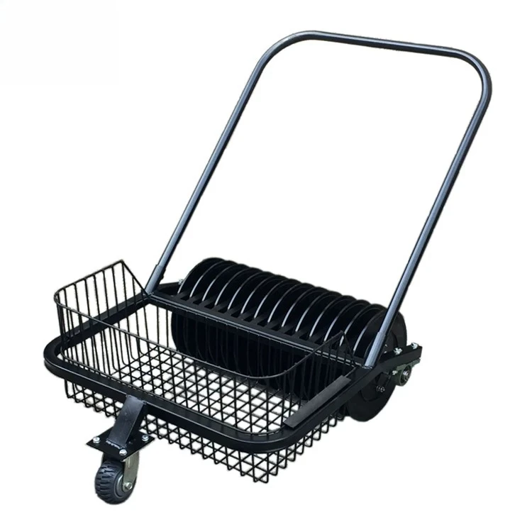 13‑lane hand‑pushed ball picker carts, practice field equipment and supplies for golf